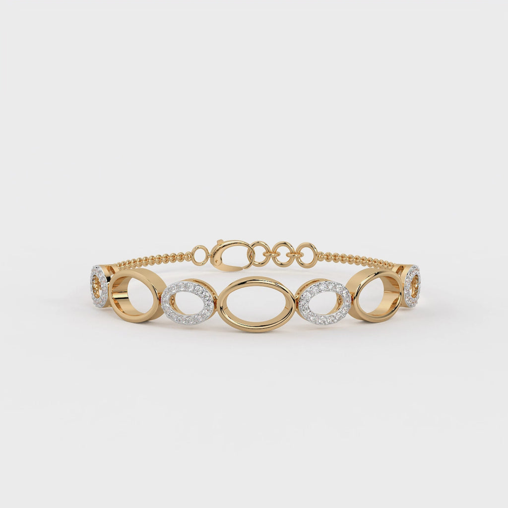 The Golden Link Harmony Bracelet - Lab Grown Diamonds