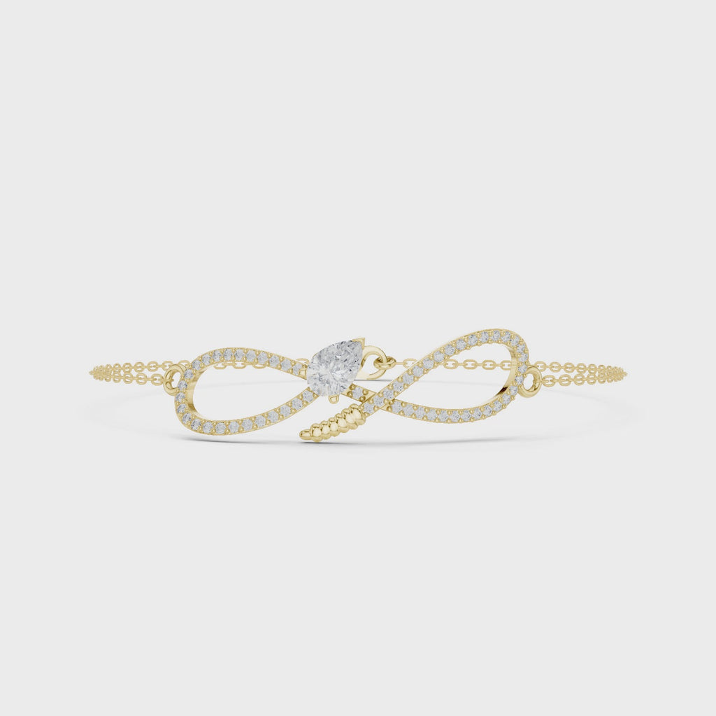 The Infinite Pear Bracelet - Lab Grown Diamonds