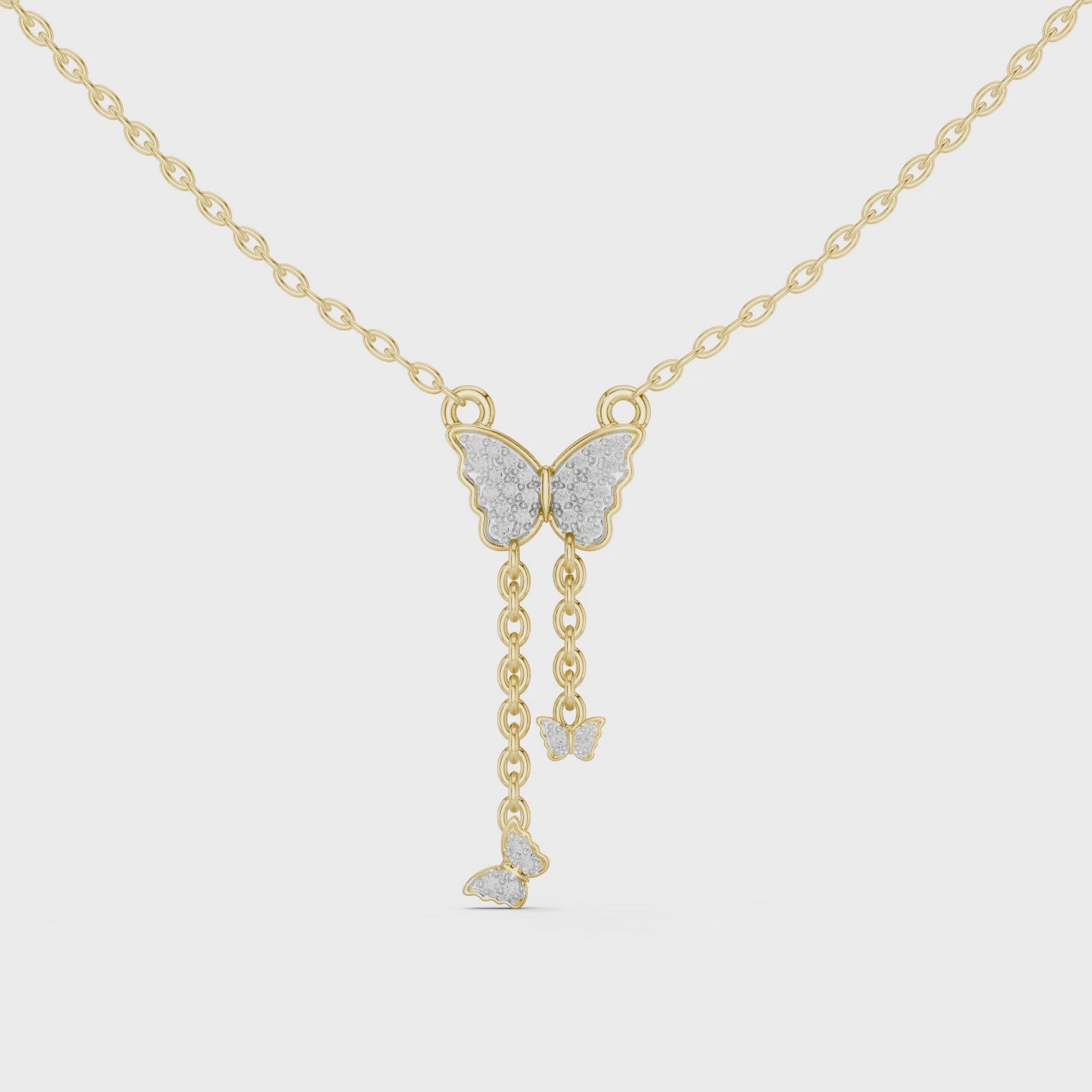 The Seraphine Butterfly Necklace - Lab Grown Diamonds