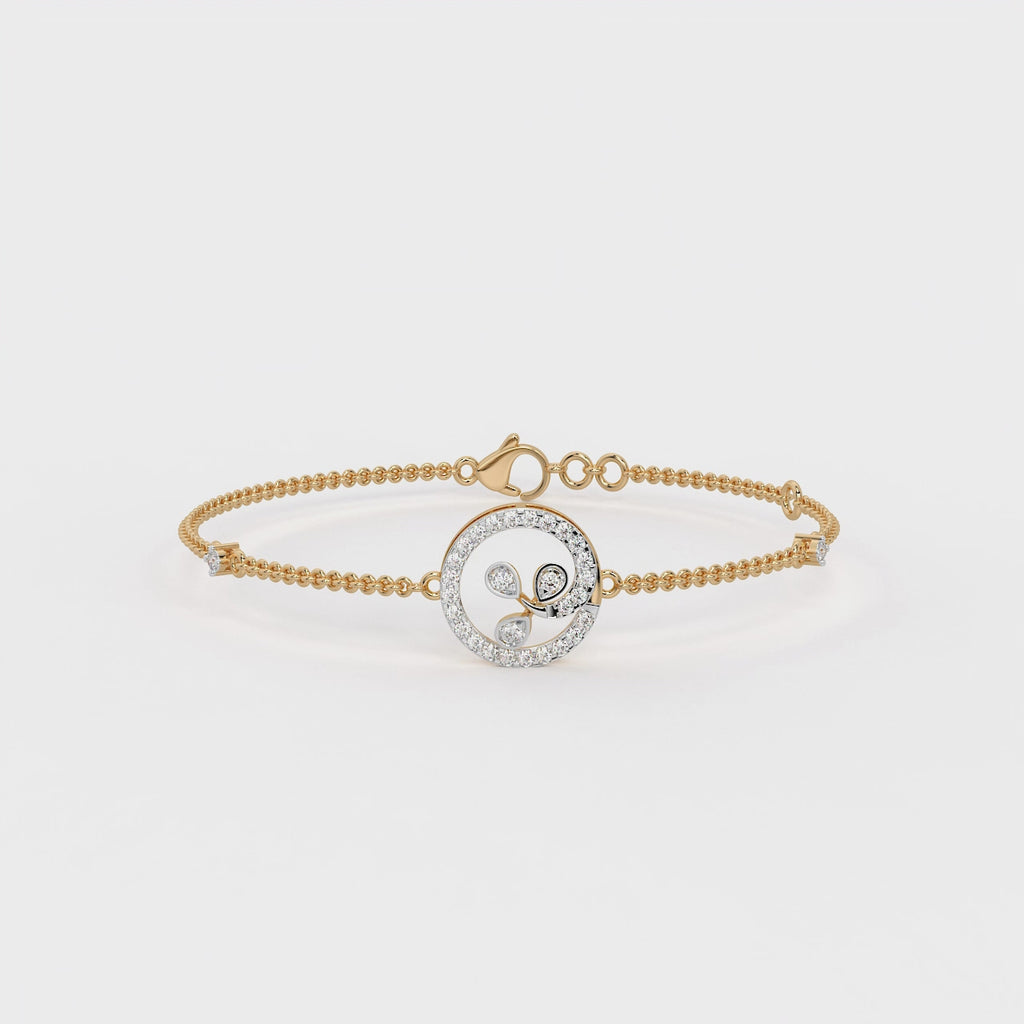 The Liora Leaf Bracelet - Lab Grown Diamonds