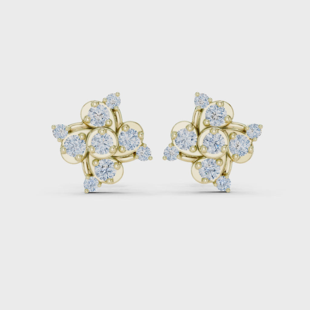 The Helix Bloom Earrings - Lab Grown Diamonds