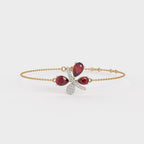 The Scarlet Petal Bracelet - Lab Grown Diamonds
